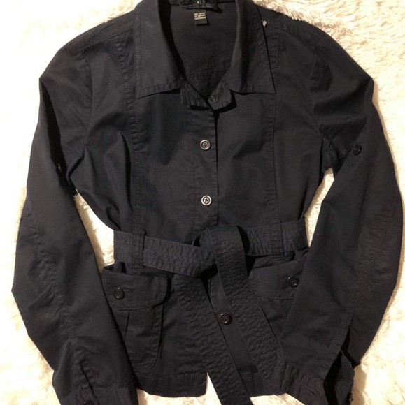 J. Crew Jackets & Blazers - J. Crew Small Woman's Belted Black Jacket